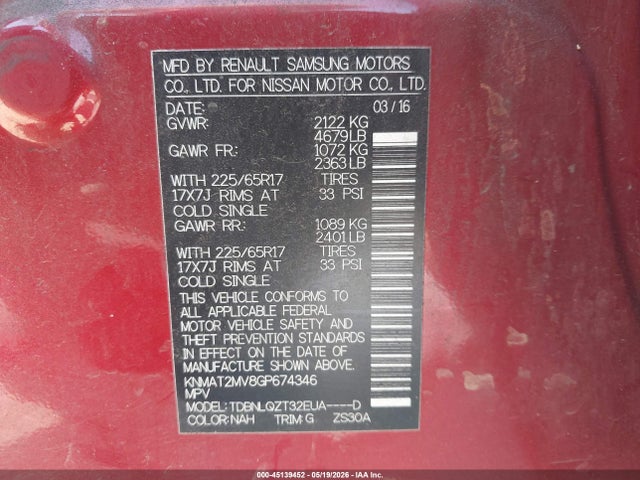 Nissan Rogue Sv
