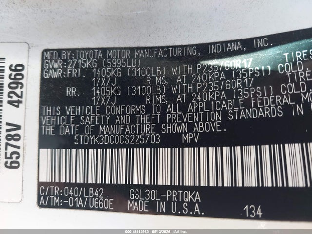Toyota Sienna Xle V6 8 Passenger