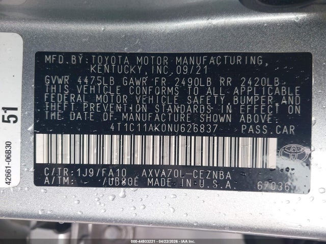 Toyota Camry Le