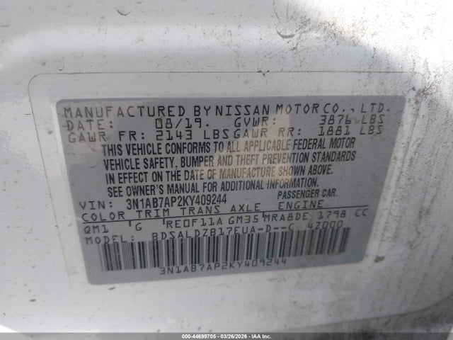 Nissan Sentra Sv