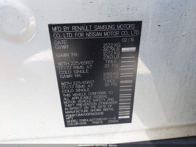 Nissan Rogue Sv