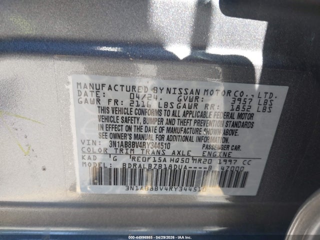 Nissan Sentra S Xtronic Cvt