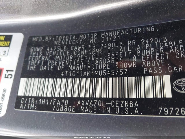Toyota Camry Le