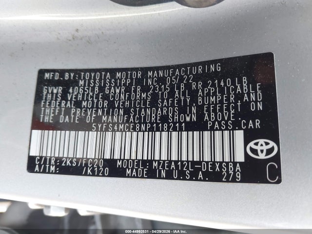Toyota Corolla Se