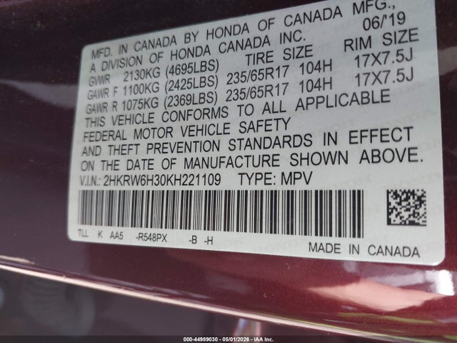 Honda CR-V Lx
