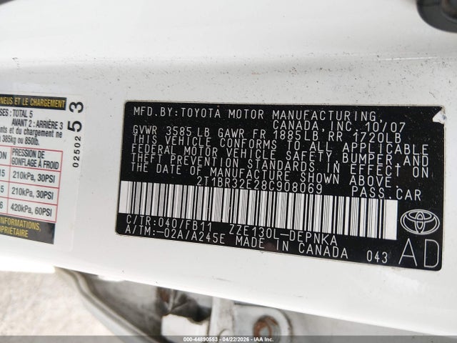 Toyota Corolla Le