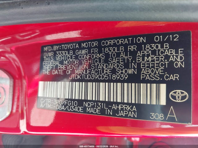 Toyota Yaris Le
