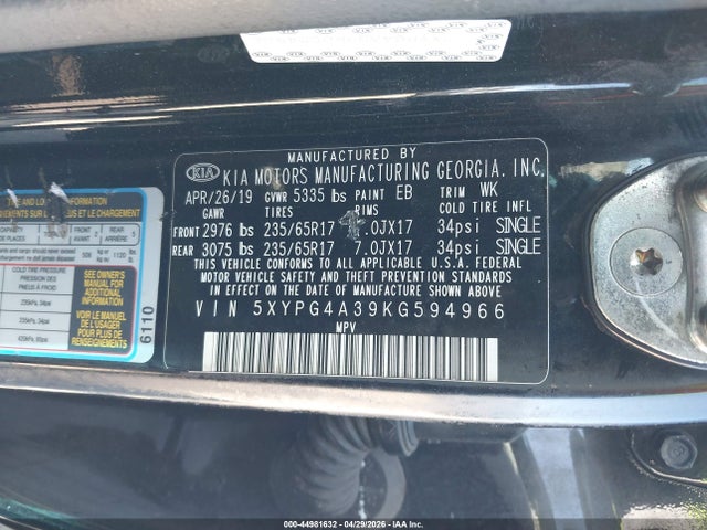 Kia Sorento 2.4l L