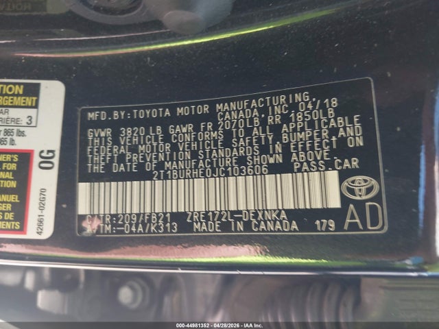 Toyota Corolla Le