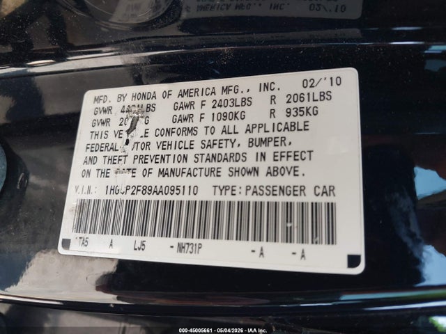 Honda Accord 2.4 Ex-l