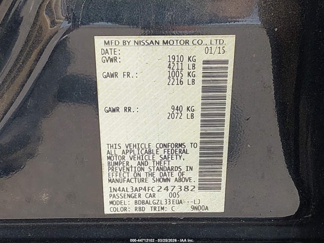 Nissan Altima 2.5 S