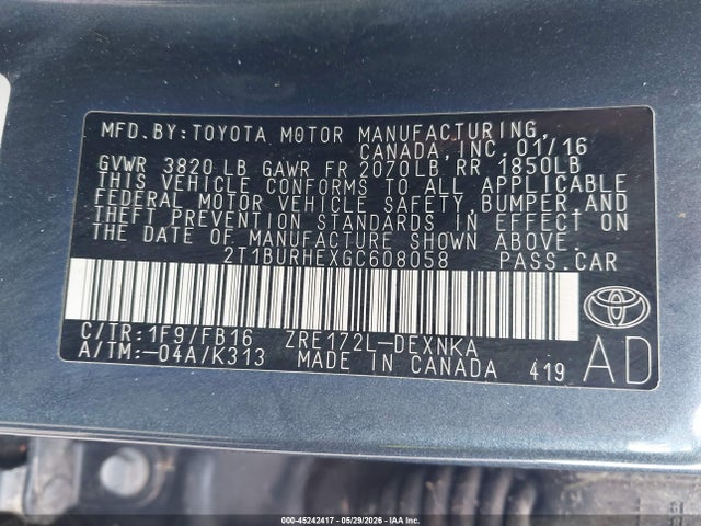 Toyota Corolla Le