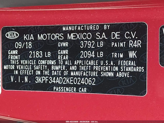Kia Forte S