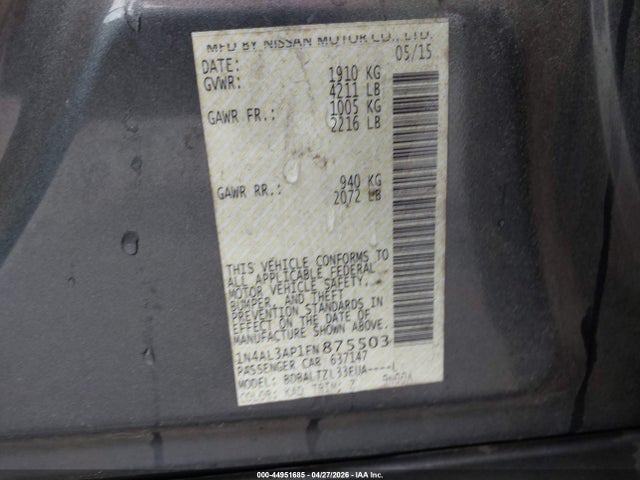 Nissan Altima 2.5 Sl