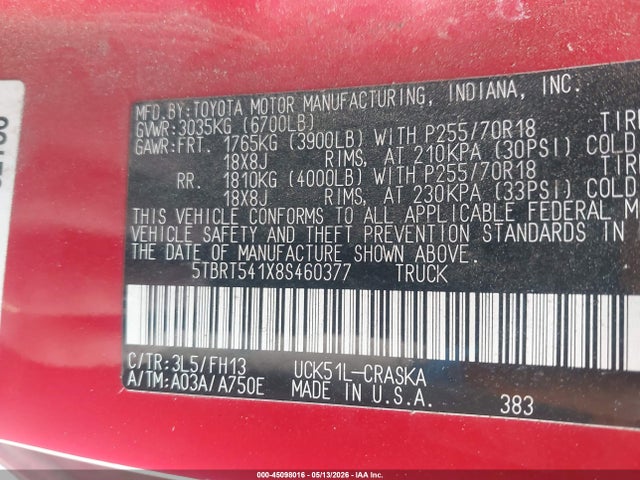Toyota Tundra Base 4.7l V8