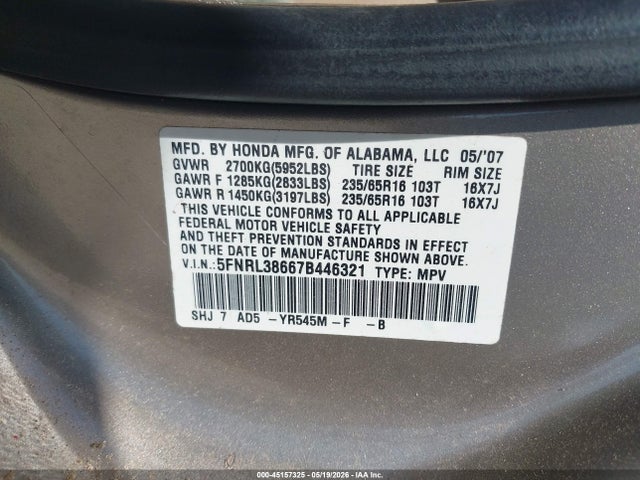 Honda Odyssey Ex-l