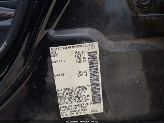 Nissan Altima Sr Fwd