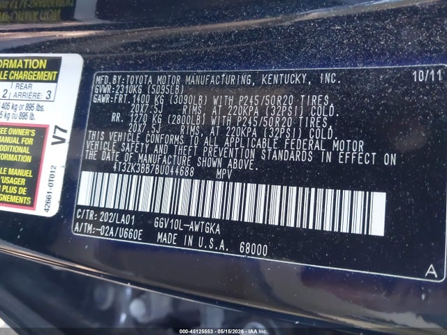 Toyota Venza Base V6