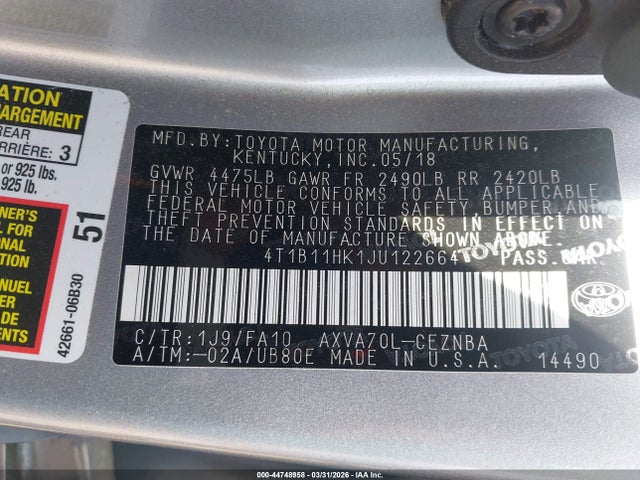 Toyota Camry Le