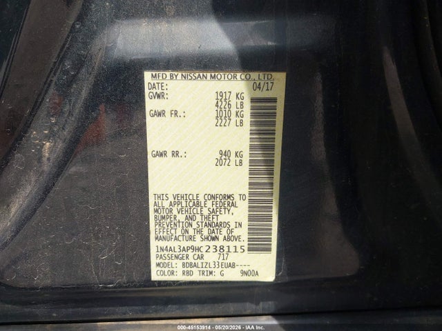 Nissan Altima 2.5 Sv