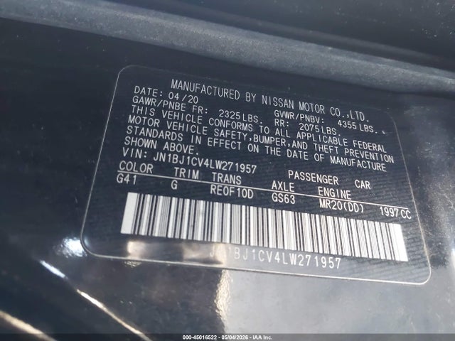 Nissan Rogue S Fwd Xtronic Cvt