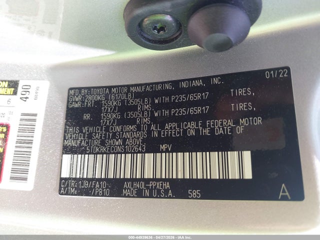 Toyota Sienna Le