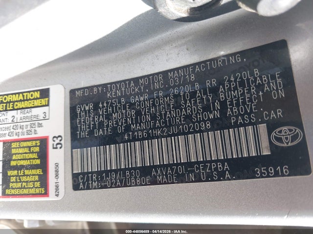 Toyota Camry Xse