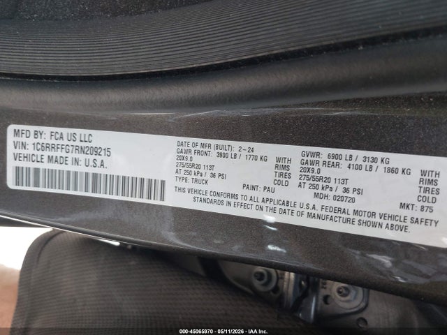 Ram 1500 Big Horn  4x4 5'7 Box