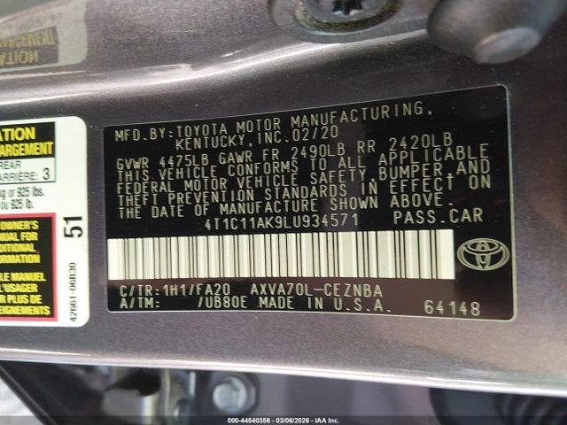 Toyota Camry Le