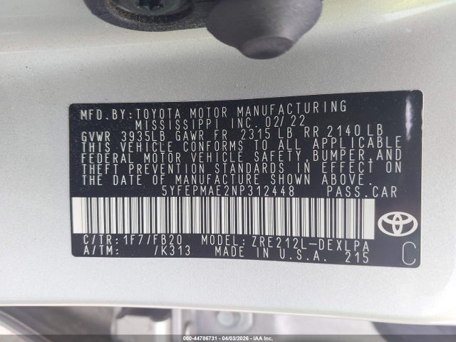 Toyota Corolla Le