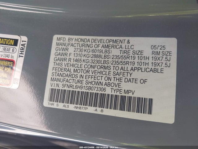 Honda Odyssey Elite