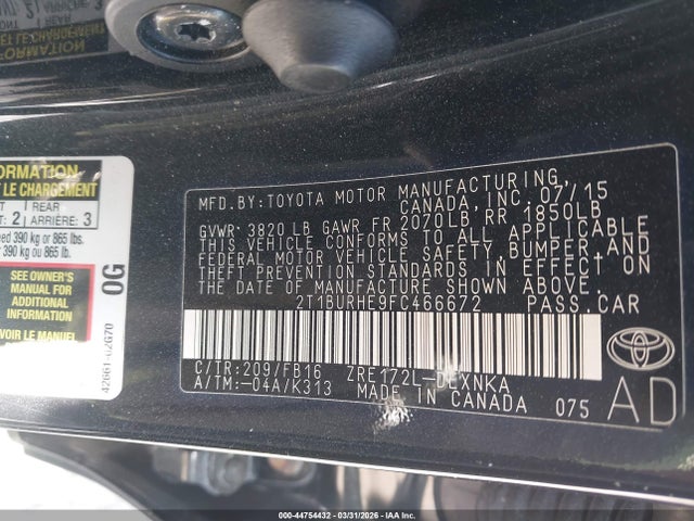 Toyota Corolla Le Plus