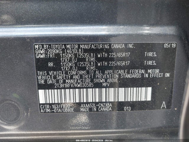 Toyota RAV4 Le