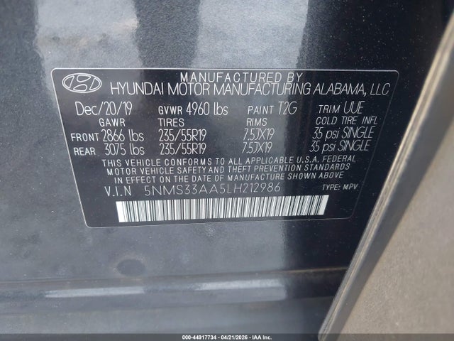Hyundai SANTA FE Sel 2.0t