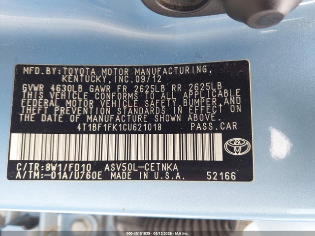 Toyota Camry Le