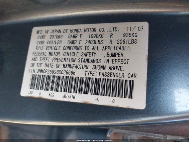 Honda Accord 2.4 Ex-l
