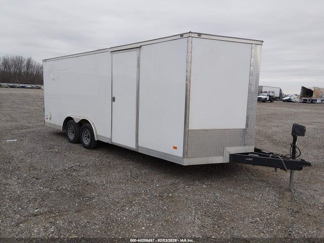 Salvage Covered Wagon Enclosed Cargo Trail Image