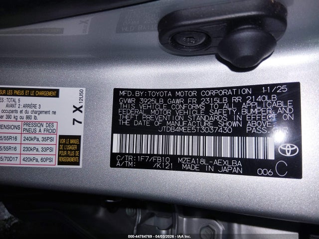 Toyota Corolla Le