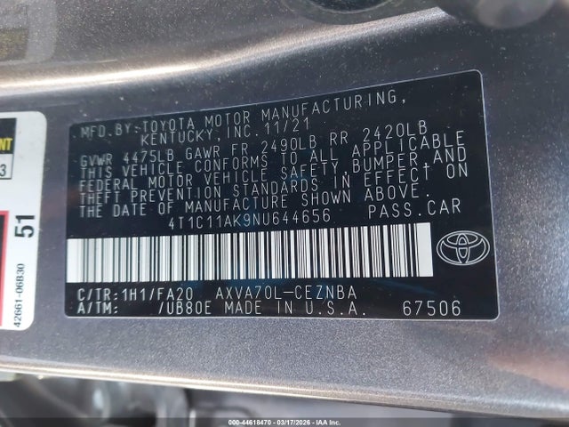 Toyota Camry Le