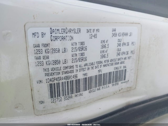Dodge Caravan Sxt