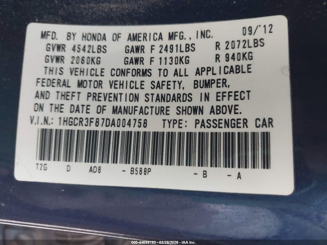 Honda Accord Ex-l V-6