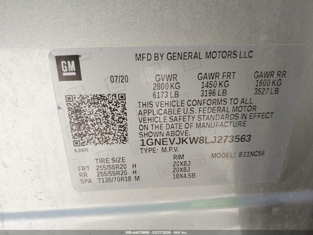 Chevrolet Traverse Awd Rs