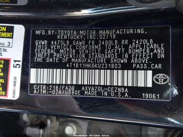 Toyota Camry Le