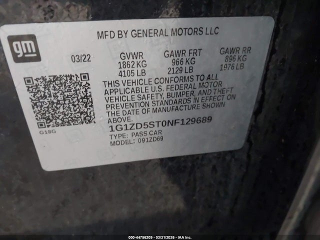 Chevrolet Malibu Fwd Lt