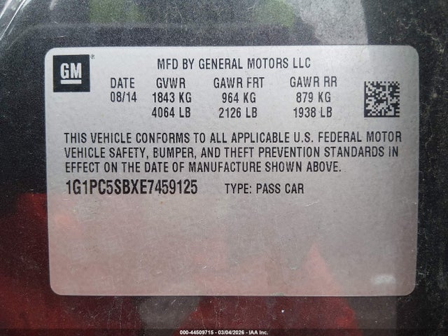 Chevrolet Cruze 1lt Auto