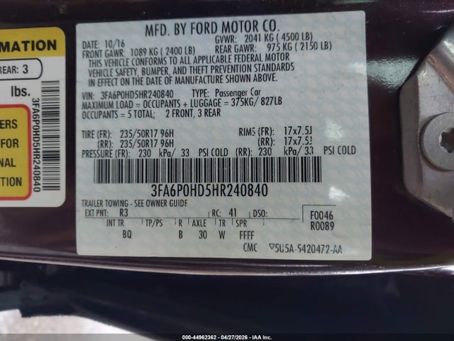 Ford Fusion Se
