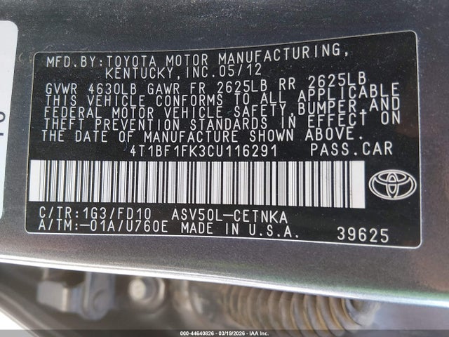 Toyota Camry Le