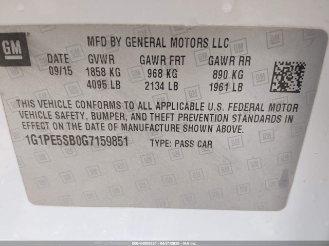 Chevrolet Cruze 1lt Auto