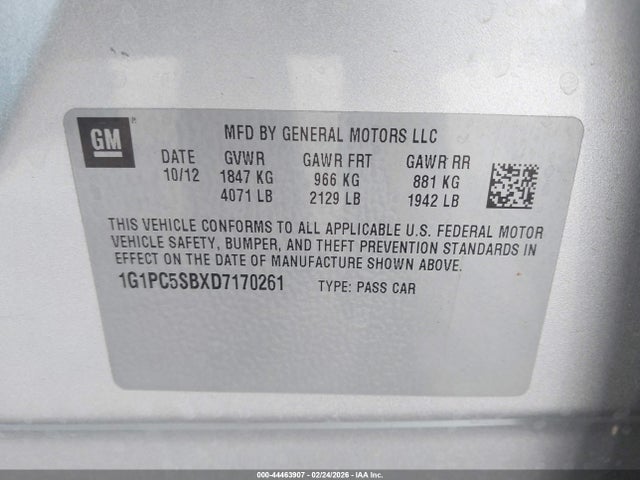 Chevrolet Cruze 1lt Auto