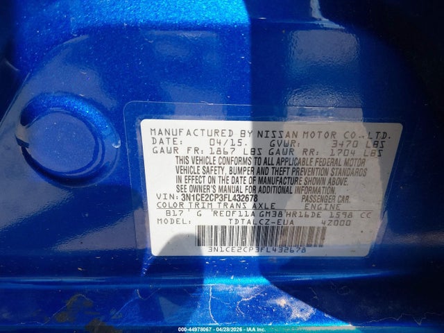 Nissan Versa S Plus